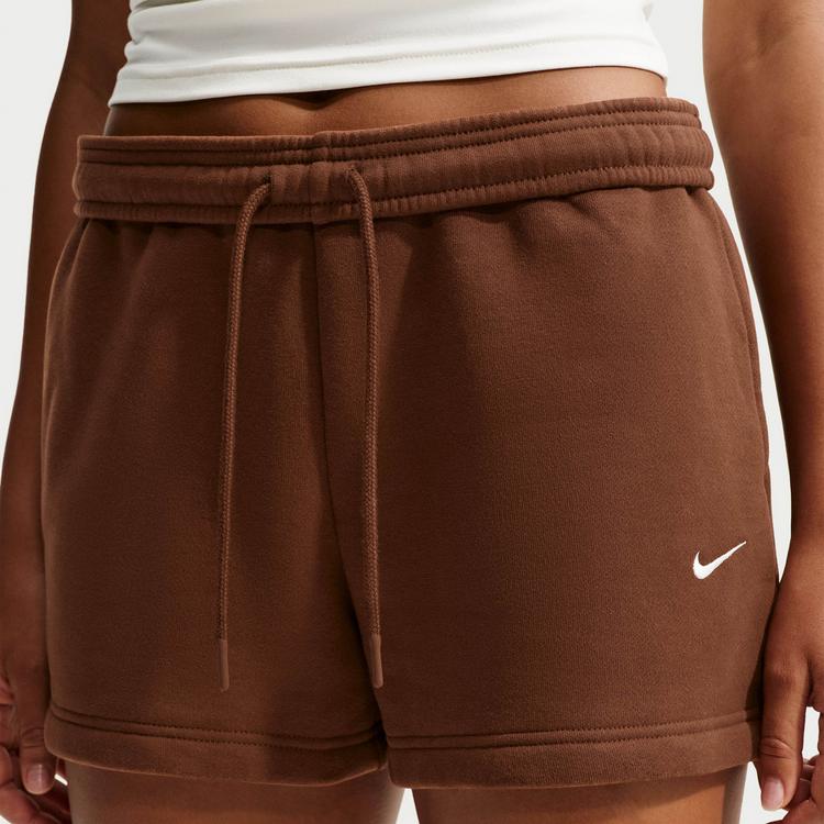Nike Nike Studio Fleece Sweatshorts Damen - cacao wow-sail - 5 | SportScheck