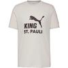 PUMA FC St. Pauli King Logo T-Shirt Herren - alpine snow-dark chocolate