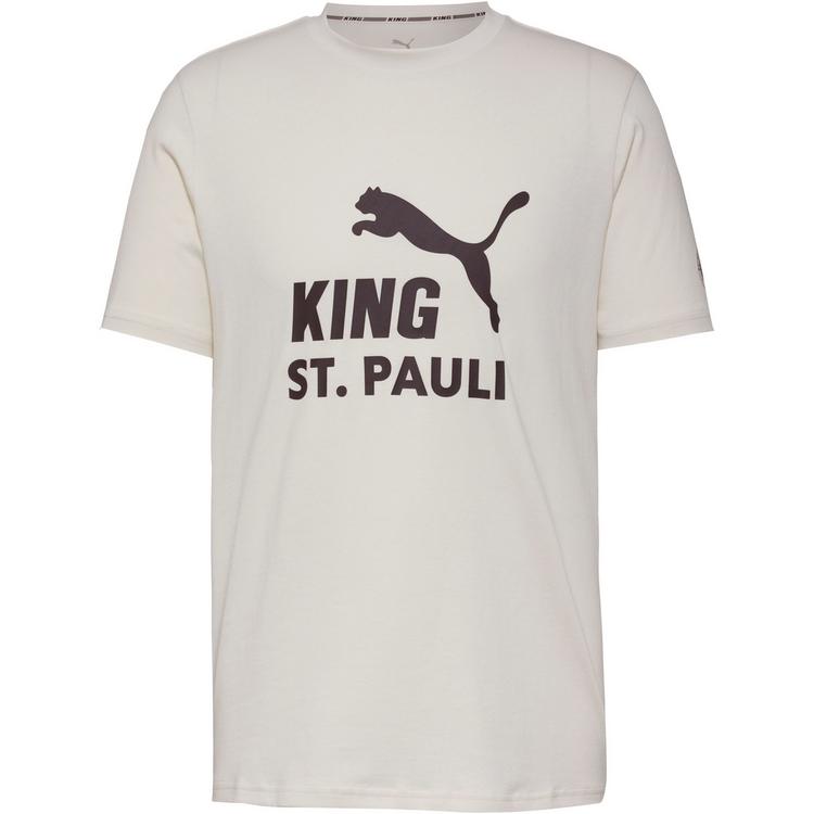 PUMA PUMA FC St. Pauli King Logo T-Shirt Herren - alpine snow-dark chocolate - 0 | SportScheck