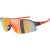 Nike FLYFREE SHIELD E Brille - matte smoke grey-orange-clear
