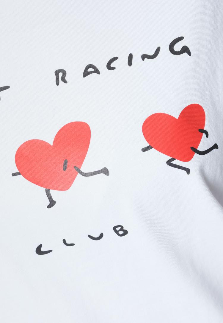 Kleinigkeit Kleinigkeit Heart Racing T-Shirt Damen - white - 3 | SportScheck