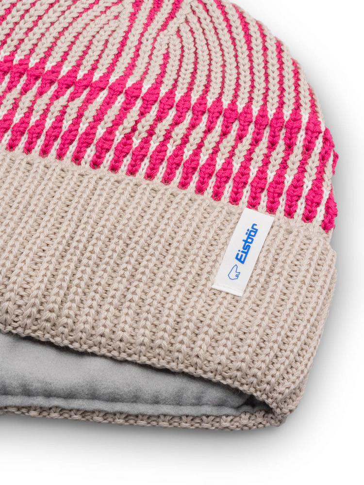 Eisb&auml;r Eisb&auml;r Iska Beanie - brushed silver-pittipink-white - 0 | SportScheck
