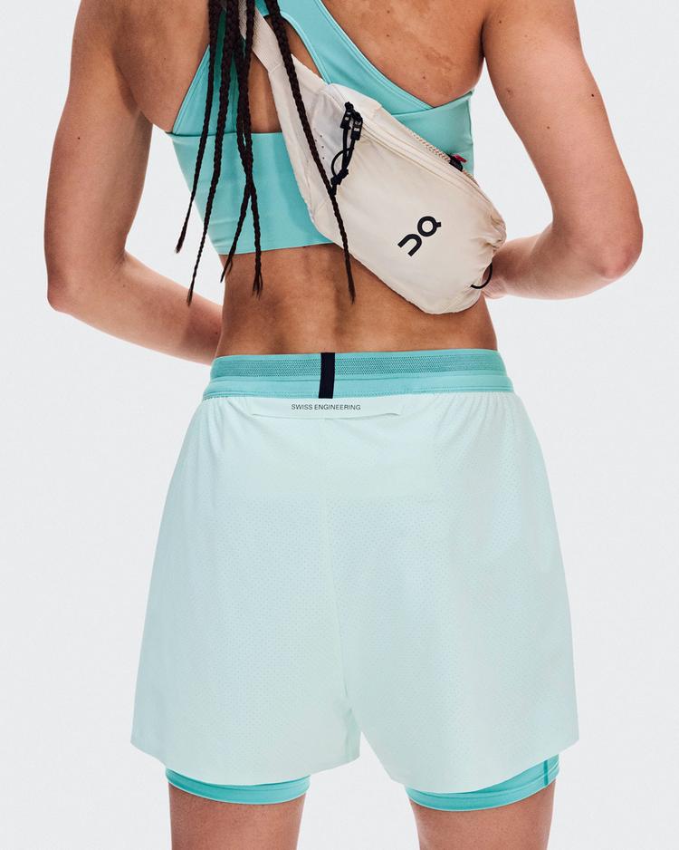 On On 3" Performance 2-1 Shorts Funktionsshorts Damen - flurry-aquamarine - 5 | SportScheck