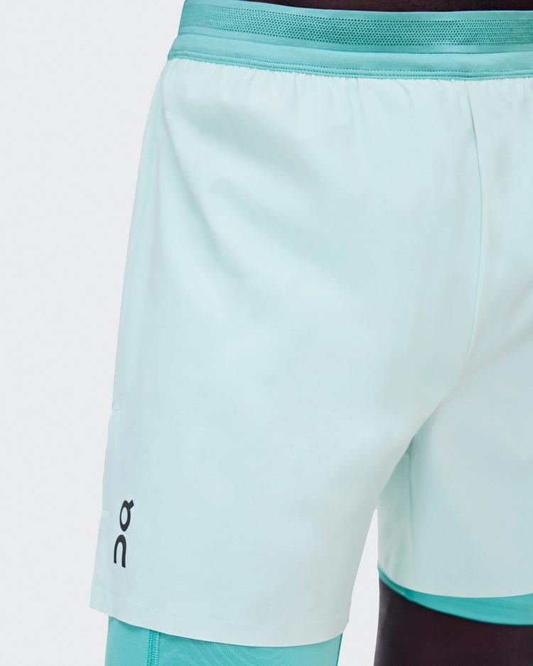 On On 5" Performance 2-1 Shorts Funktionsshorts Herren - flurry-aquamarine - 6 | SportScheck