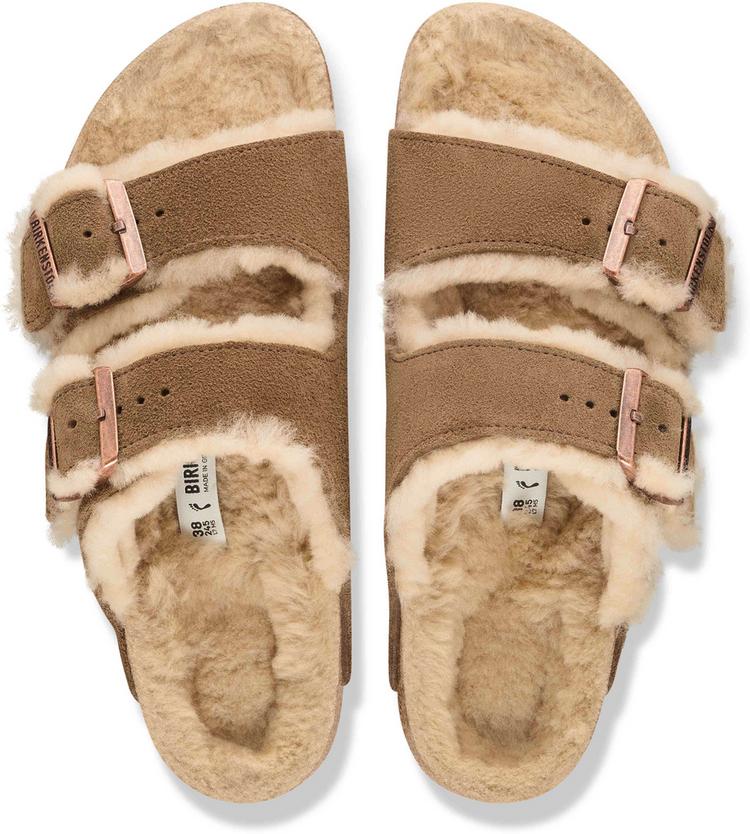 Birkenstock Birkenstock Arizona Shearling Sandalen Damen - dark tea - 0 | SportScheck