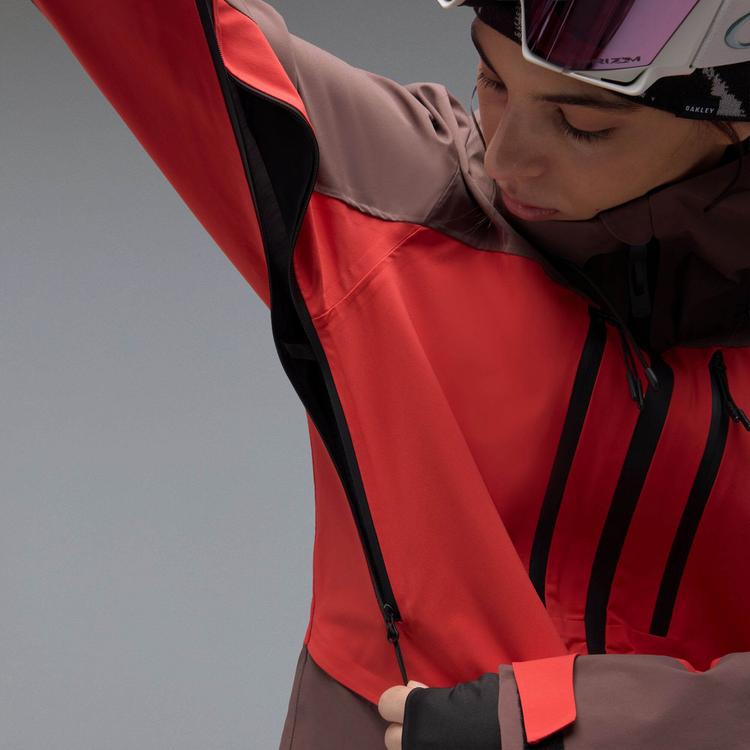 Oakley Oakley Kandall Skijacke Damen - dark umber-hibiscus red - 4 | SportScheck