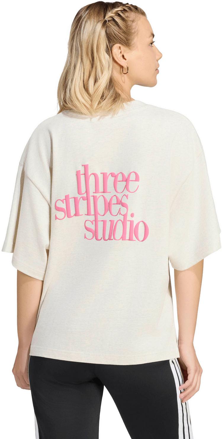 adidas adidas Studio Pack T-Shirt Damen - chalk white melange - 1 | SportScheck