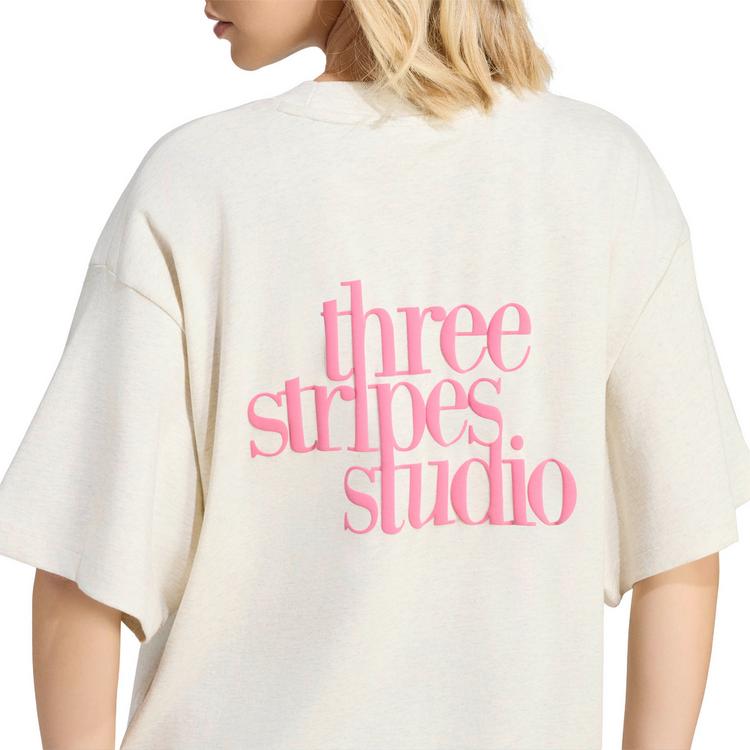 adidas adidas Studio Pack T-Shirt Damen - chalk white melange - 4 | SportScheck