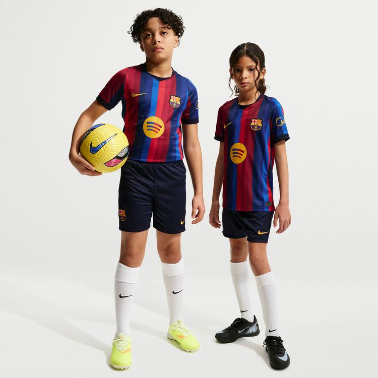 Nike Nike FC BARCELONA HOME Fu&szlig;ballshorts Kinder - blackened blue-mineral yellow - 0 | SportScheck