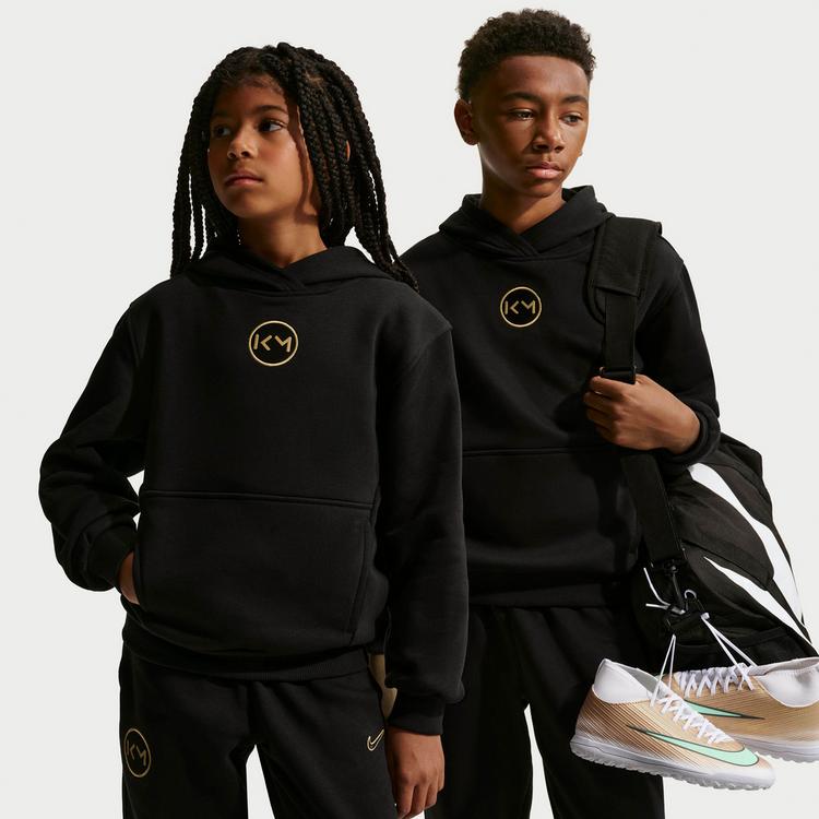 Nike Nike KYLIAN MBAPPE CLUB Hoodie Kinder - black-metallic gold - 0 | SportScheck