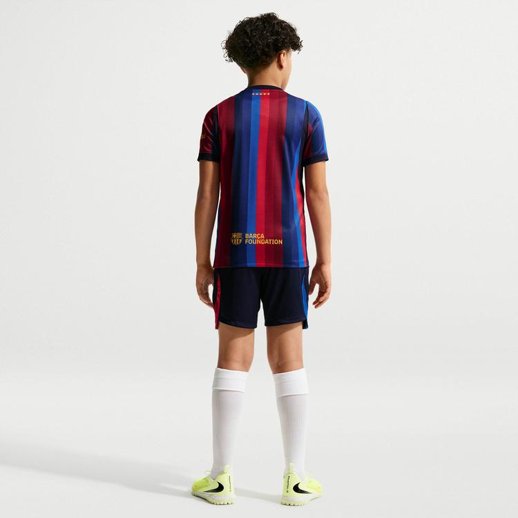 Nike Nike FC BARCELONA HOME Fu&szlig;ballshorts Kinder - blackened blue-mineral yellow - 1 | SportScheck