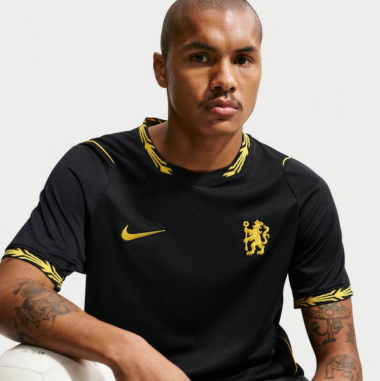 Nike Nike FC Chelsea 26-27 Ausw&auml;rts Teamtrikot Herren - black-midwest gold-midwest gold - 4 | SportScheck
