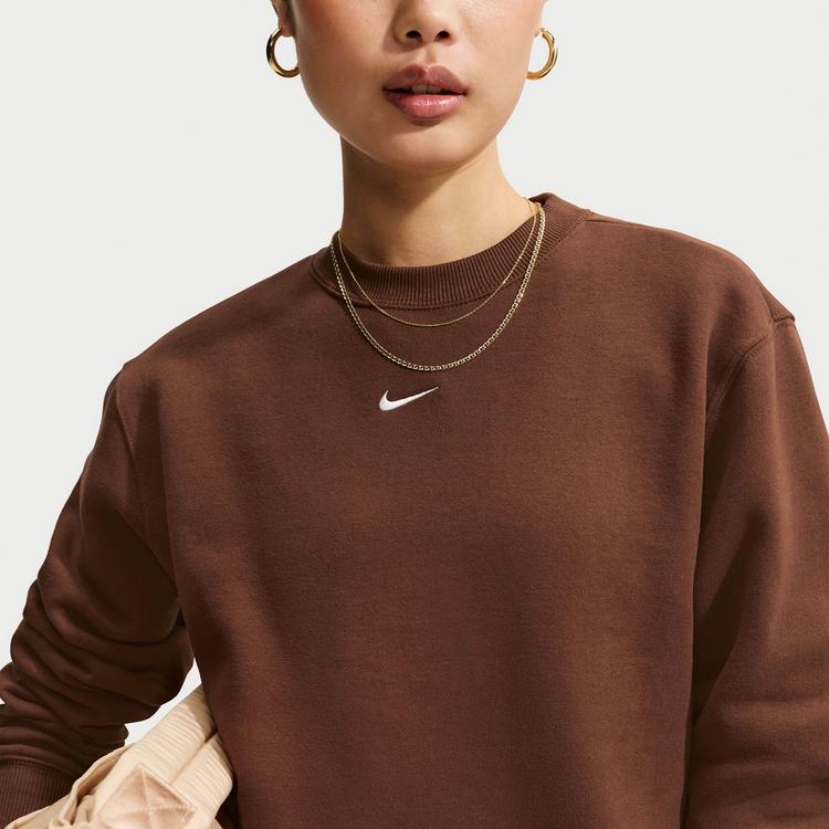 Nike Nike Studio Fleece Sweatshirt Damen - cacao wow-sail - 4 | SportScheck