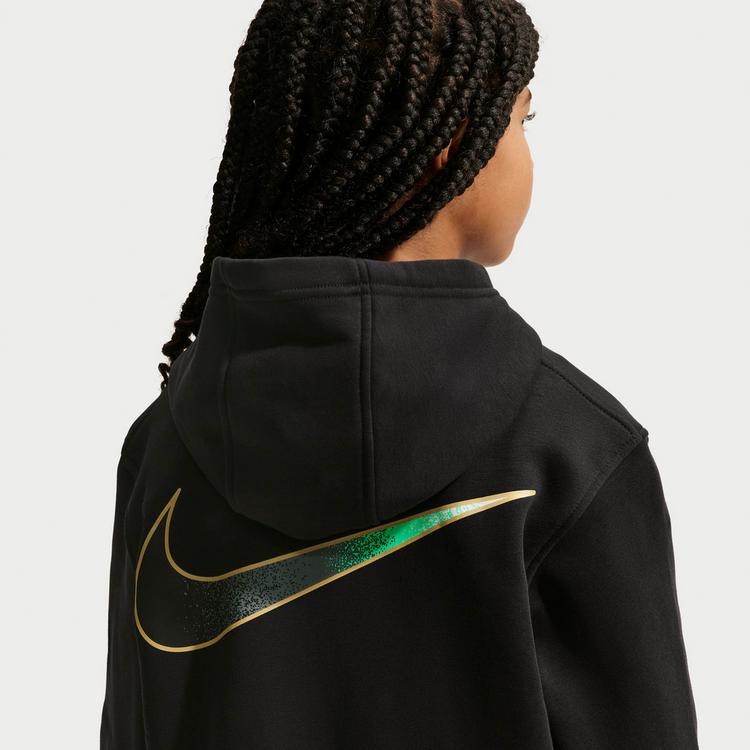 Nike Nike KYLIAN MBAPPE CLUB Hoodie Kinder - black-metallic gold - 6 | SportScheck