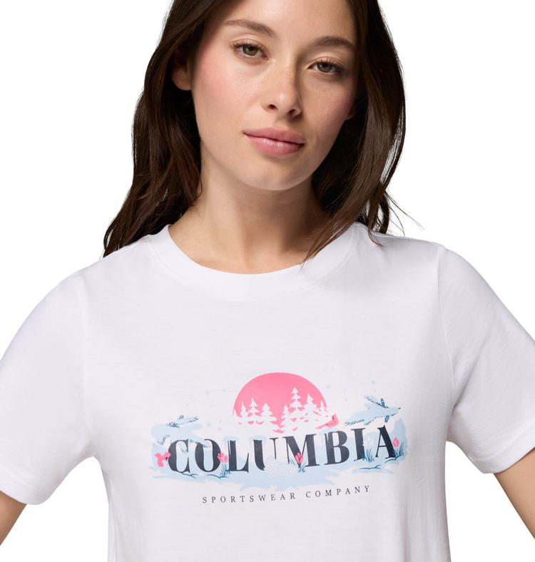 Columbia Columbia Rolling Bend T-Shirt Damen - white-hike happy - 4 | SportScheck