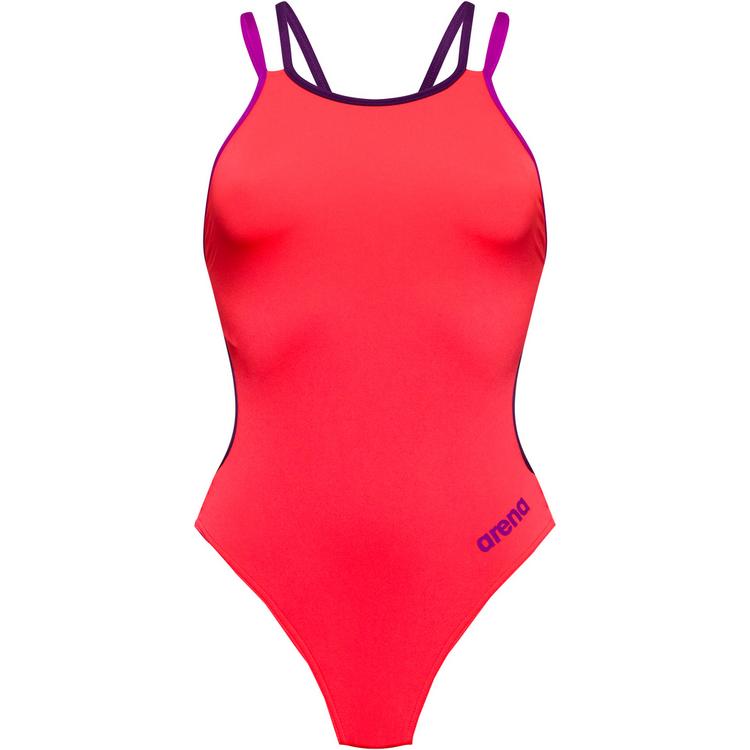 Arena Arena Badeanzug Damen - bright coral-plum-very fuchsia - 0 | SportScheck
