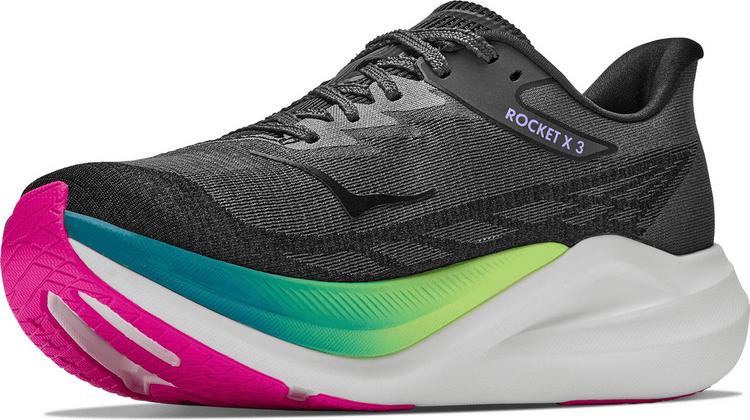 HOKA HOKA ROCKET X 3 Laufschuhe Herren - black-neon nebula - 5 | SportScheck