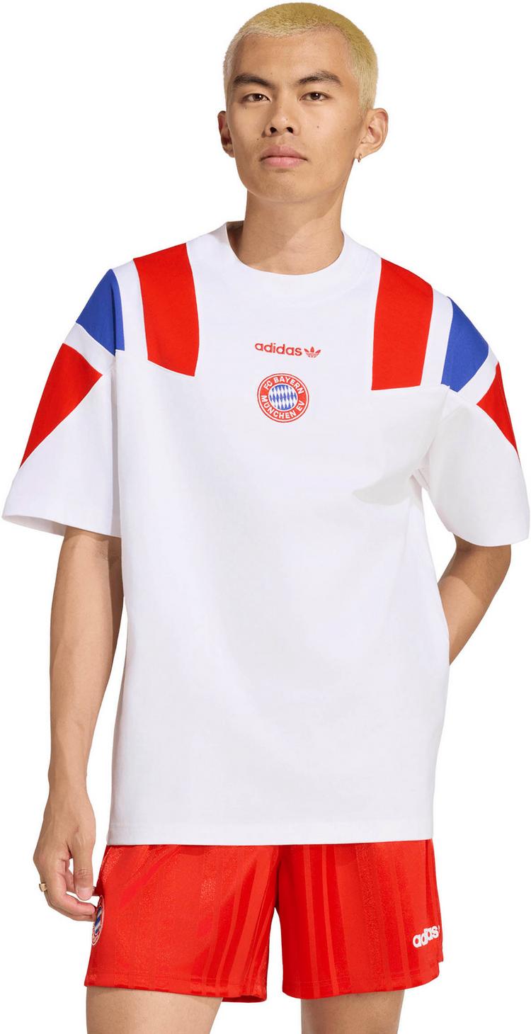 adidas adidas FC BAYERN M&Uuml;NCHEN T-Shirt Herren - white-red-selubl - 0 | SportScheck