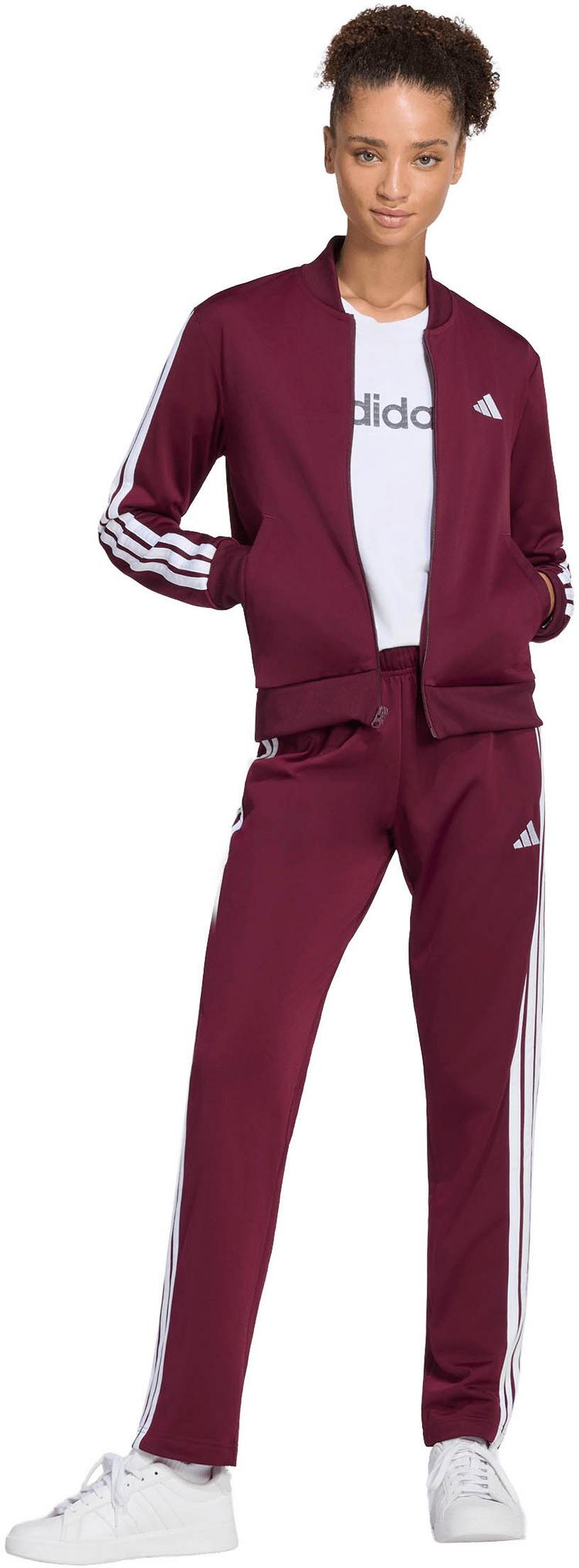 adidas adidas ESS Trainingsanzug Damen - maroon - 2 | SportScheck