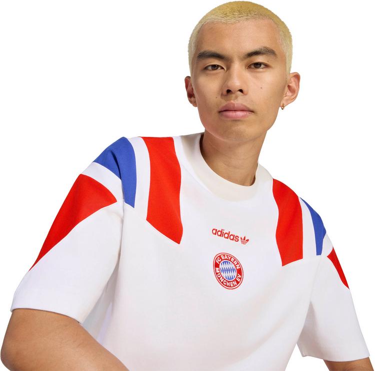 adidas adidas FC BAYERN M&Uuml;NCHEN T-Shirt Herren - white-red-selubl - 3 | SportScheck