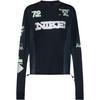 Nike SWIFT Funktionsshirt Damen - black-iron grey-reflective silv