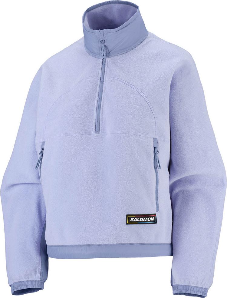 Salomon Salomon CHROMA CROP Fleeceshirt Damen - brunnera blue - 0 | SportScheck