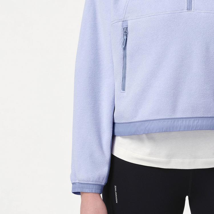 Salomon Salomon CHROMA CROP Fleeceshirt Damen - brunnera blue - 3 | SportScheck