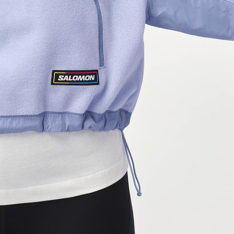 Salomon Salomon CHROMA CROP Fleeceshirt Damen - brunnera blue - 4 | SportScheck