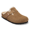 Birkenstock Boston Shearling Sandalen Damen - dark tea