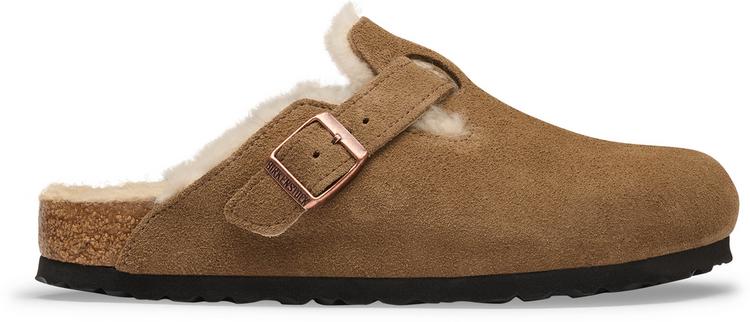 Birkenstock Birkenstock Boston Shearling Sandalen Damen - dark tea - 0 | SportScheck