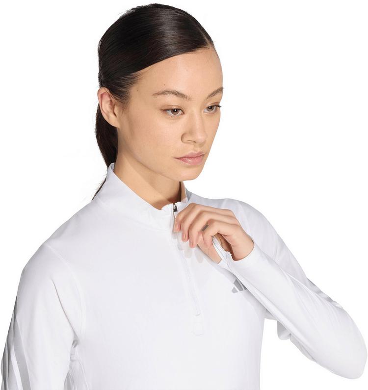adidas adidas ADI365--- ZIP W Funktionsshirt Damen - white-refsil - 3 | SportScheck