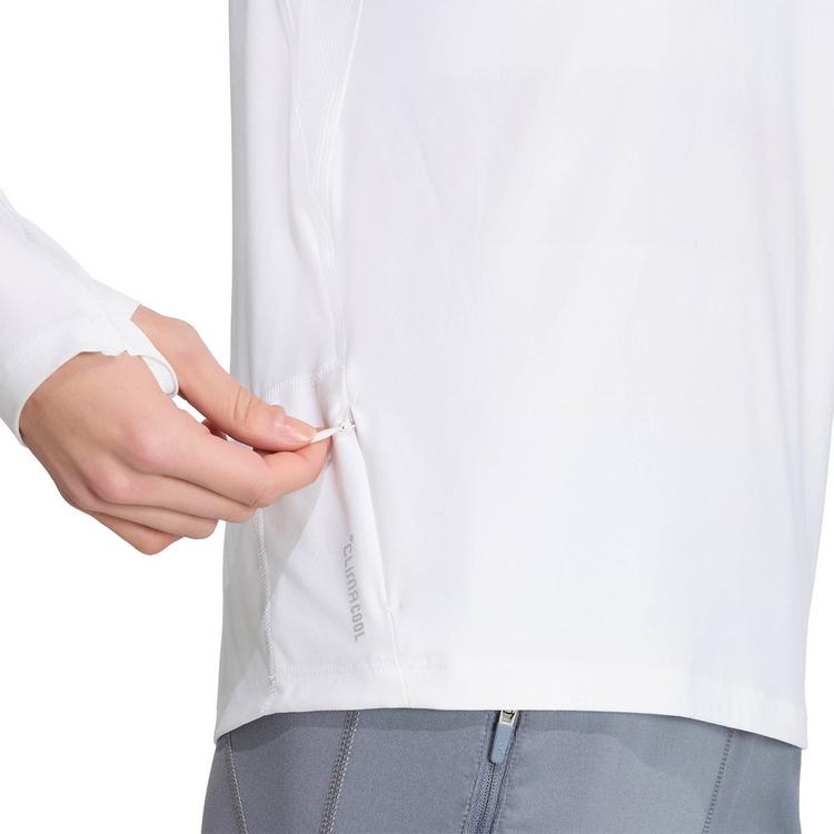 adidas adidas ADI365--- ZIP W Funktionsshirt Damen - white-refsil - 4 | SportScheck