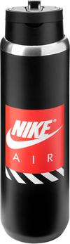 Nike SS Recharge Straw 709ml Trinkflasche - black-black-lt crimson