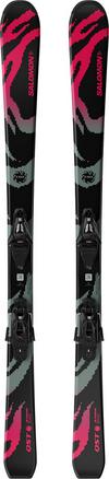 Salomon All-Mountain Ski Kinder - black-neon punch-iceberg green