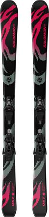 Salomon All-Mountain Ski Kinder - black-neon punch-iceberg green