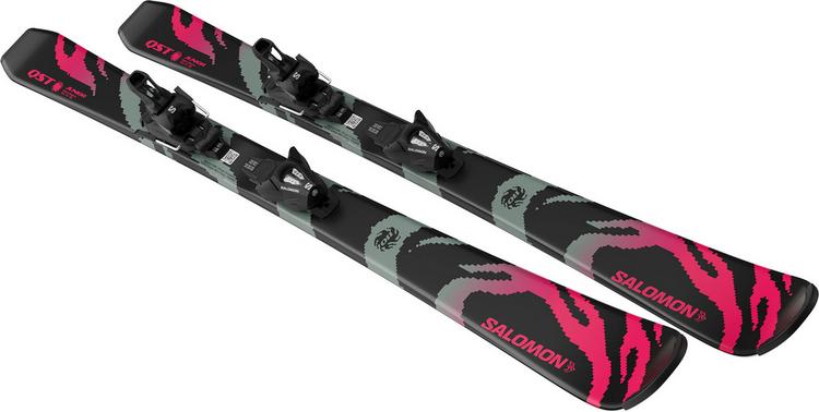 Salomon Salomon All-Mountain Ski Kinder - black-neon punch-iceberg green - 0 | SportScheck