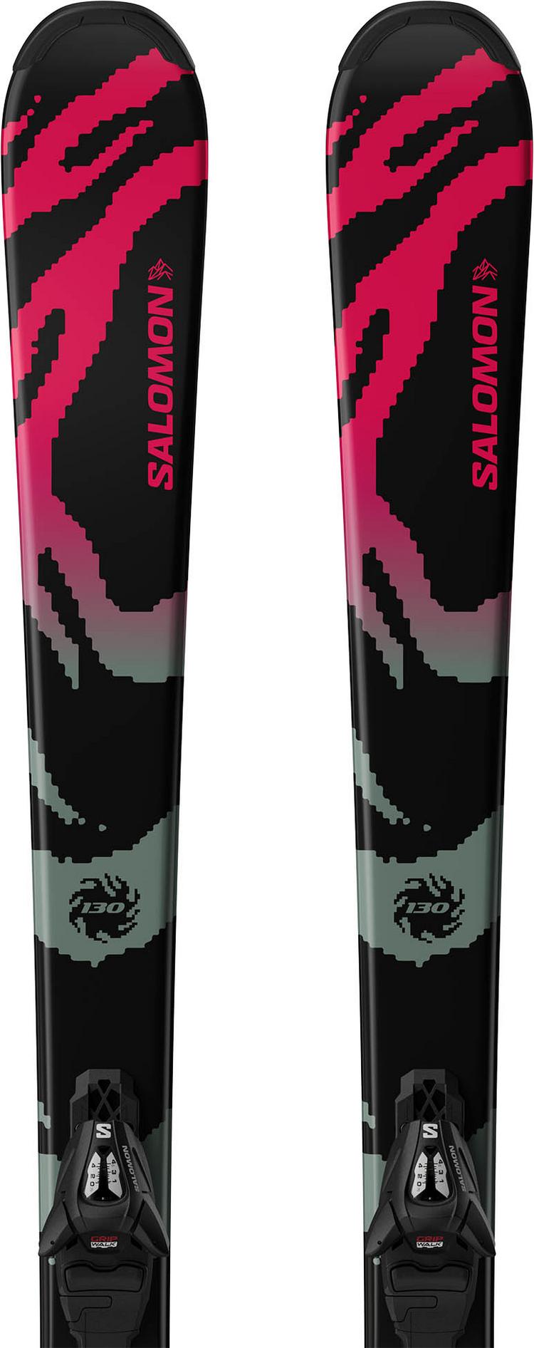 Salomon Salomon All-Mountain Ski Kinder - black-neon punch-iceberg green - 1 | SportScheck