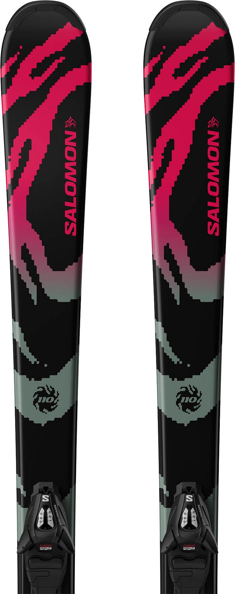 Salomon Salomon All-Mountain Ski Kinder - black-neon punch-iceberg green - 1 | SportScheck