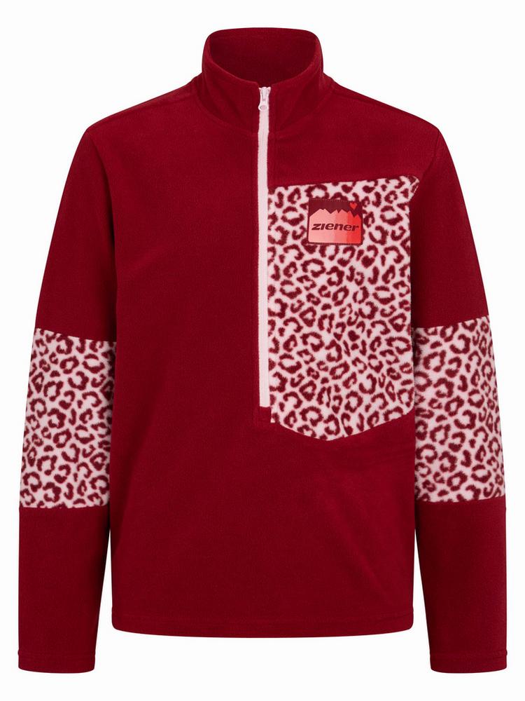 Ziener Ziener Fleeceshirt M&auml;dchen - red leo - 0 | SportScheck