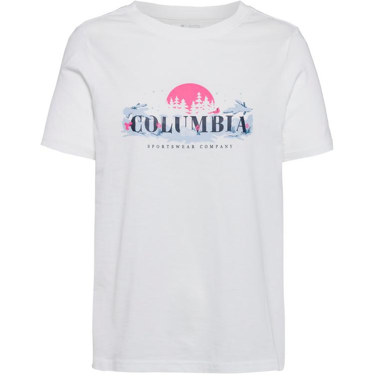 Columbia Columbia Rolling Bend T-Shirt Damen - white-hike happy - 0 | SportScheck