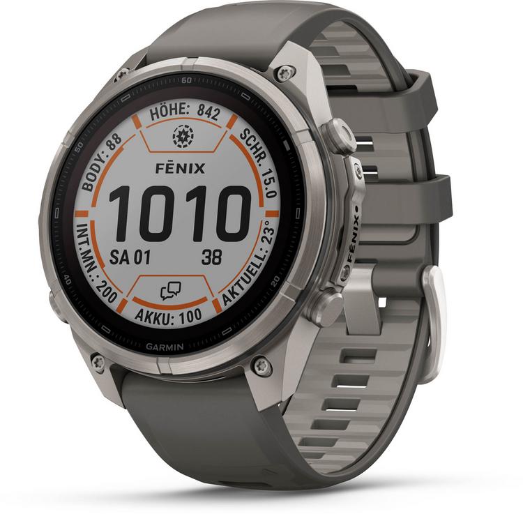 Garmin Garmin Fenix 9 Pro 47MM Solar Titan Sportuhr - kieselgrau-silbergrau - 0 | SportScheck