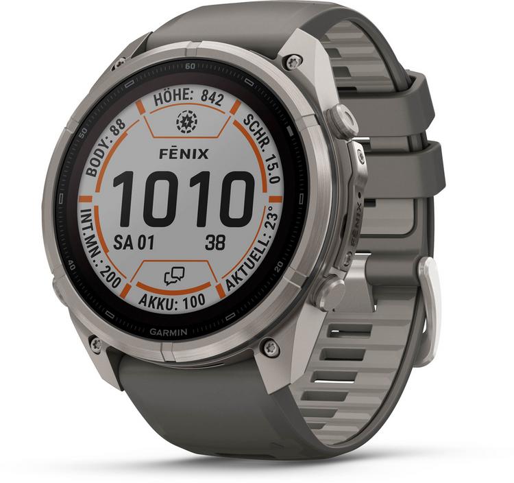 Garmin Garmin Fenix 9 Pro 51MM Solar Titan Sportuhr - kieselgrau-silbergrau - 0 | SportScheck
