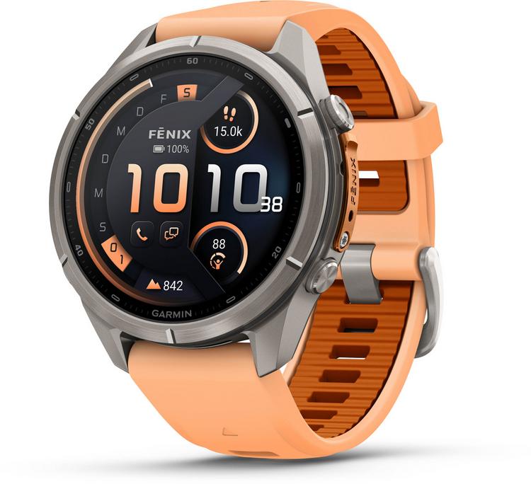 Garmin Garmin Fenix 9 Pro 43MM Titan Sportuhr - pink-autumn orange - 0 | SportScheck