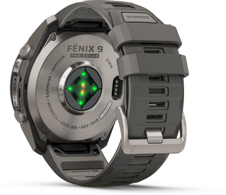 Garmin Garmin Fenix 9 Pro 51MM Solar Titan Sportuhr - kieselgrau-silbergrau - 0 | SportScheck
