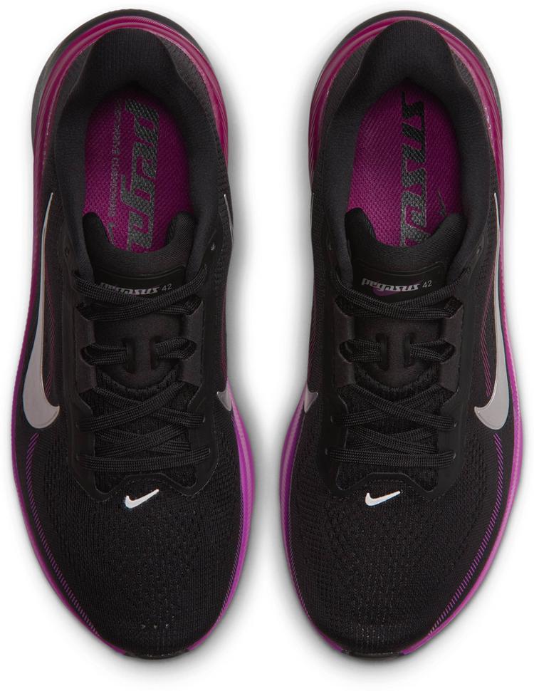 Nike Nike Pegasus 42 Laufschuhe Damen - black-metallic silver-vivid purple - 0 | SportScheck
