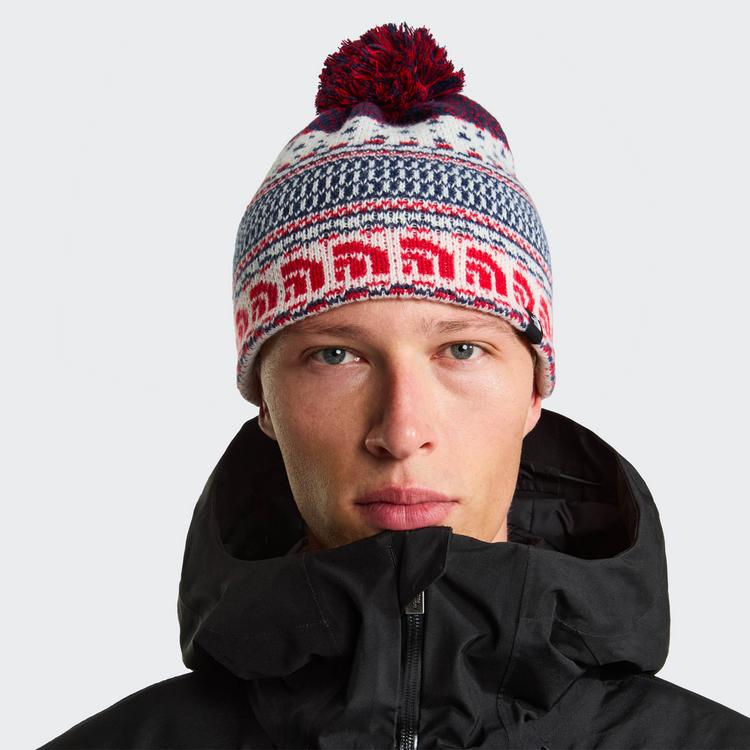 The North Face The North Face CABIN Bommelm&uuml;tze Herren - white dune jacquard-pom - 0 | SportScheck