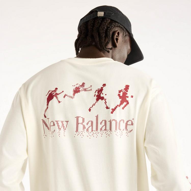 NEW BALANCE NEW BALANCE Digitally Remastered Langarmshirt Herren - angora - 3 | SportScheck