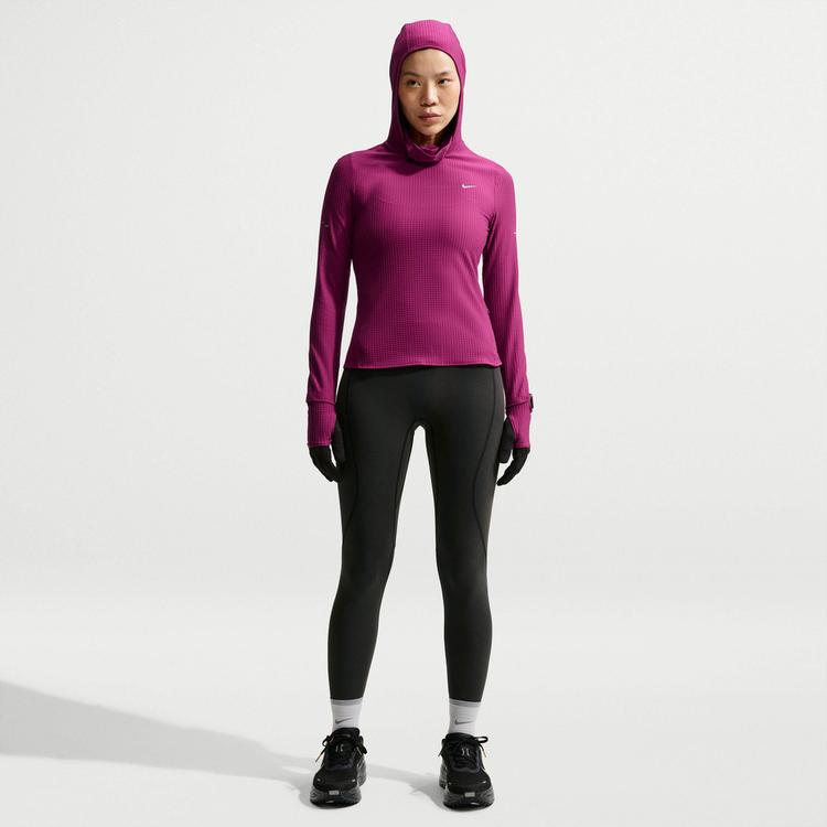 Nike Nike SWIFT HOODED LS TOP Funktionsshirt Damen - true berry-reflective silv - 0 | SportScheck