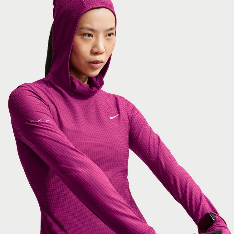 Nike Nike SWIFT HOODED LS TOP Funktionsshirt Damen - true berry-reflective silv - 2 | SportScheck