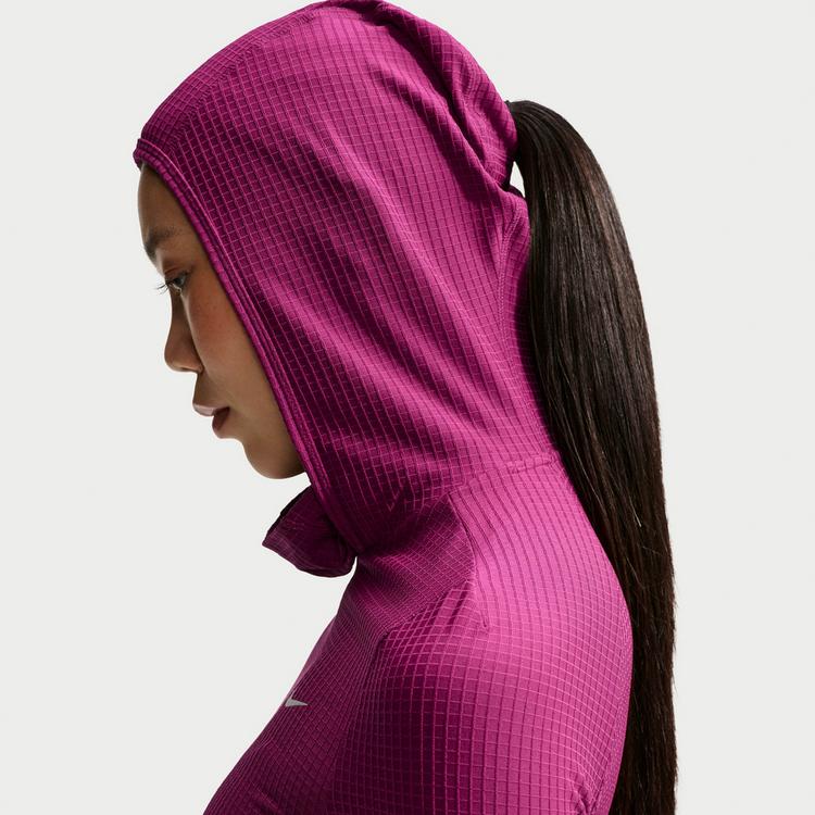Nike Nike SWIFT HOODED LS TOP Funktionsshirt Damen - true berry-reflective silv - 6 | SportScheck